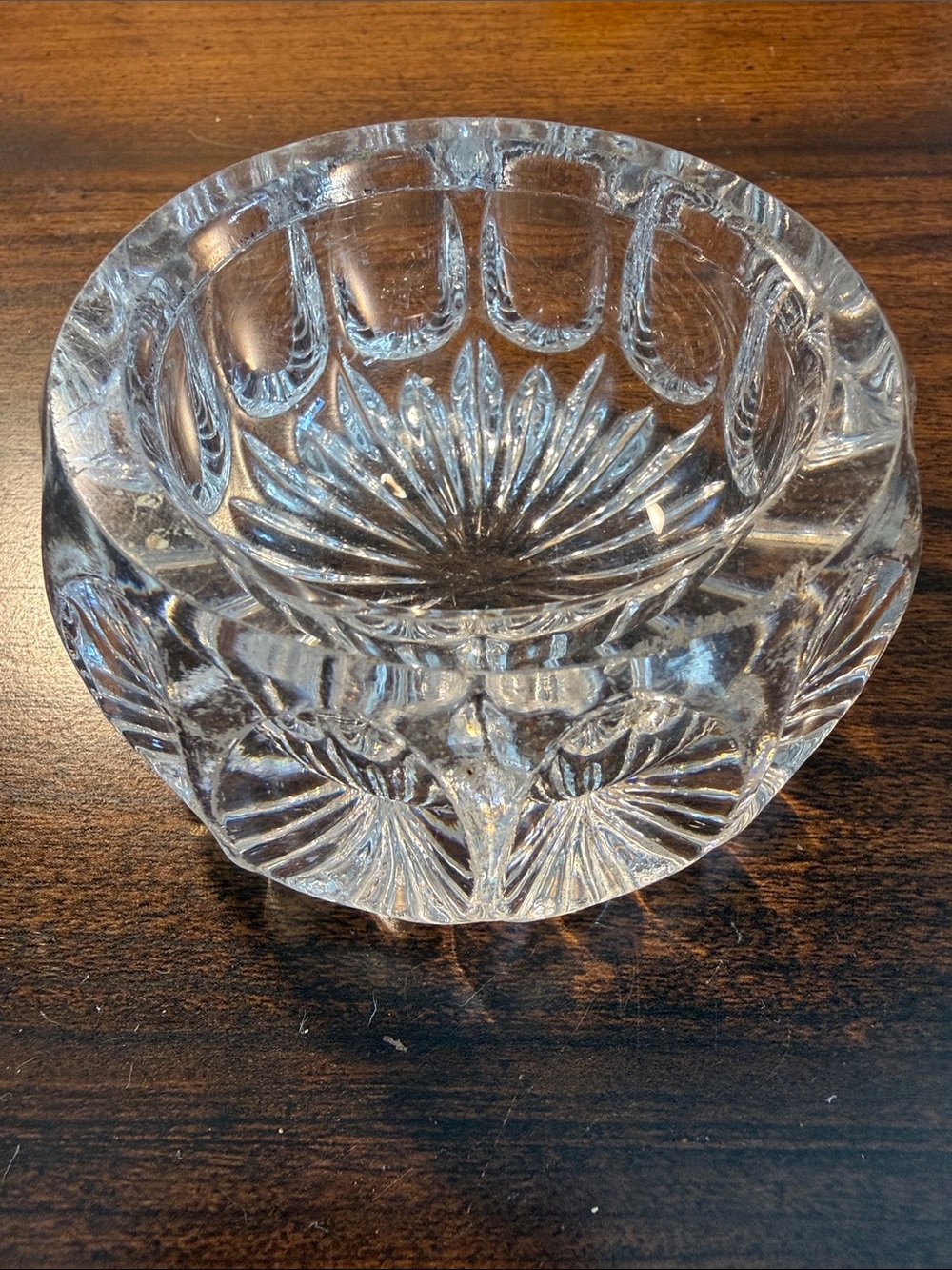 Cut Crystal Decorative Bowl - Clear Glass